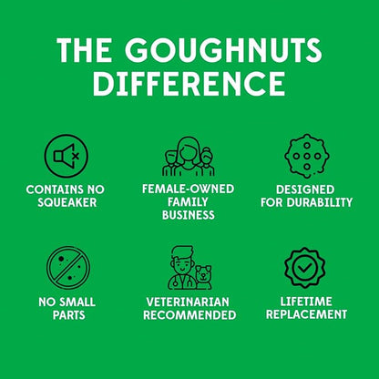 Goughnuts — Dog Toys for Aggressive Chewers | Virtually Indestructible Pull Toy for Breeds Such as Pit Bulls and German Shepherds | Heavy Duty Tug Dog Toy | Medium | Green