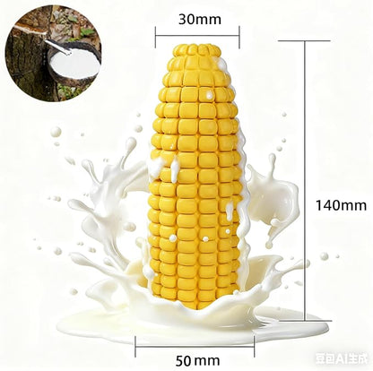 Interactive Treat Dispensing Dog Chew Toy for Puppy - Safe Bamboo Fiber & Non-Toxic Natural Rubber Slow Feeder Corn Stick Toys