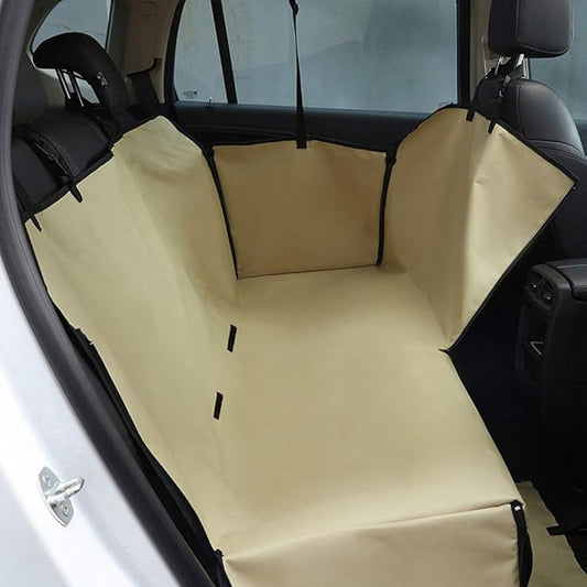 Dog Car Seat Cover - Heavy Duty Dog Hammock with Side Flaps - Waterproof/Scratch Proof/Nonslip Padded Pet Seat Cover - Universal fits All Cars