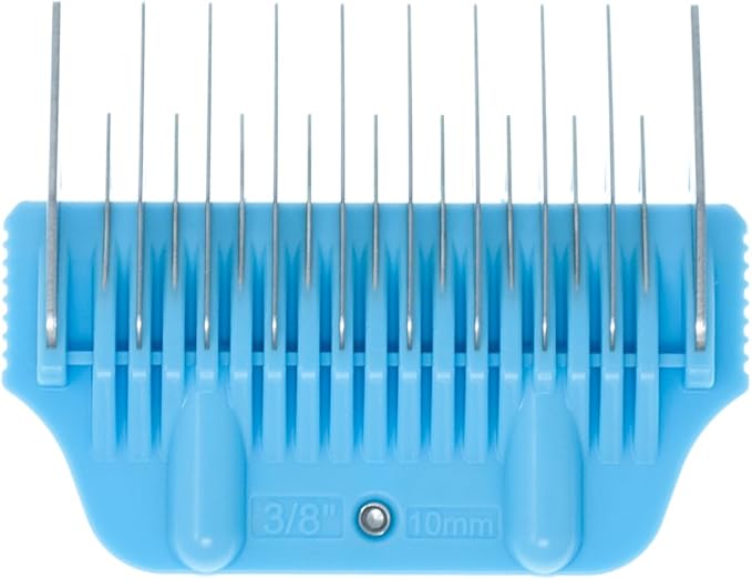 Wide Skiptooth Comb Attachments for Dog Grooming Clippers, Stainless Steel Over-The-Blade Guide Combs, A5 Wide Blade Compatible (10mm / 3/8")