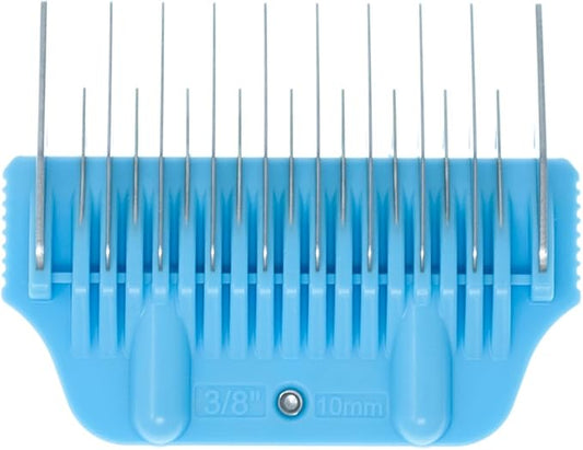 Wide Skiptooth Comb Attachments for Dog Grooming Clippers, Stainless Steel Over-The-Blade Guide Combs, A5 Wide Blade Compatible (10mm / 3/8")