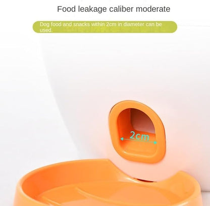 Feedless Training Device with 2 Tennis Balls, Automatic Pitching Snack Reward Machine, Small and Medium-Sized Dog Puzzle Toys, Indoor and Outdoor Dual-Purpose Ball Thrower