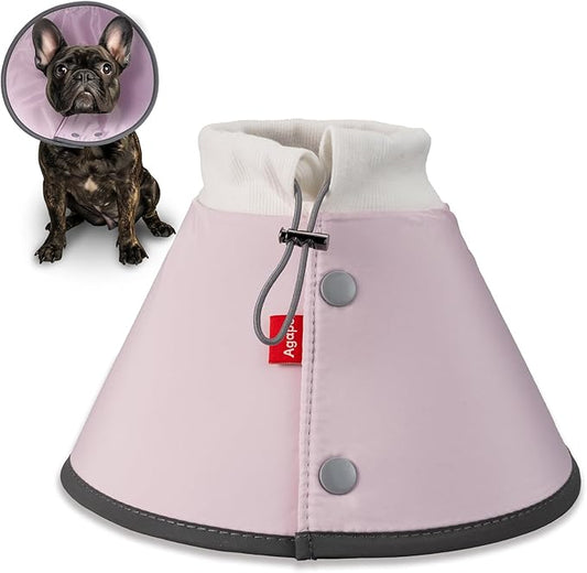 Agape Soft Dog Cone for Small Dogs & Cats, Comfy Dogs Recovery Collar After Surgery, Adjustable E Collar Alternative to Stop Licking, Protective Elizabethan Collars for Pup, Comfortable Dog Cones