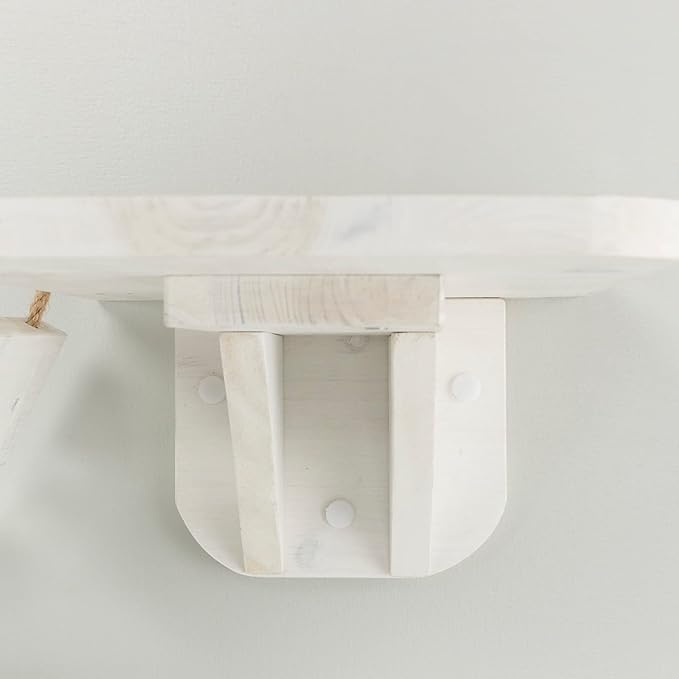 Trixie Wall Mounted Cat Bridge – Space-Saving Cat Wall Shelves for Climbing, Jumping & Vertical Play – Elevated Cat Furniture with 3 Platforms – White, 59.1 x 11.8 x 5.5 in