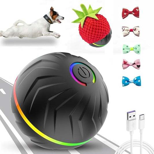 Valentines Day Gifts Interactive Dog Toys Dogs Ball,Moving Dog Toy with Touch Activated,Anti Boredom Dog Toys for Small Medium Dogs,Tough Motion Activated Automatic Vibrating Dog Ball