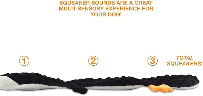 Bow Wow Pet Squeaky Penguin Dog Toy - Tug, Fetch & Teasing Toy - 24 Inches