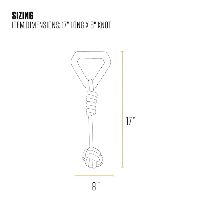 Carhartt Pet Training Tools, Durable Dog Tool for Tug and Fetch, Monkey Fist Dog Pull (Carhartt Brown)
