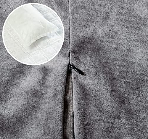 Brilliant Sunshine Grey Velvet Dog Sofa Slipcover, Small - Image 4