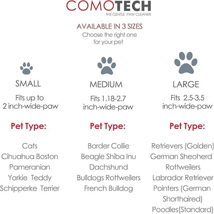 Professional 7 in 1 Dog Paw Cleaner for Dogs & Cats - Includes 1 Portable Paw Washer, 1 Bath Brush, 2 Dog Toothbrushes and 3 Absorbent Towels Note: Fits Paws 2.5 to 3.5 Inches Wide (Large, Black)