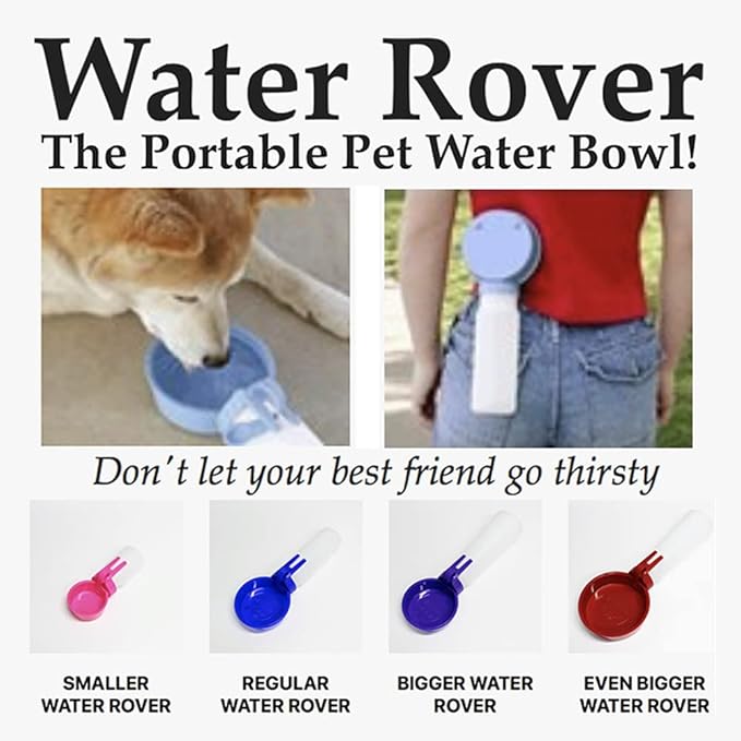 Water Rover Regular 4-Inch Bowl and 15-Ounce Bottle, Dark Blue
