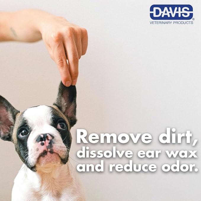 Davis EarMed ProCleanse Dog & Cat Ear Cleaner – Gentle Ear Wash for Dogs & Cats, Helps Remove Wax, Dirt & Odor, Soothes Itchy Ears, Routine Ear Care Solution