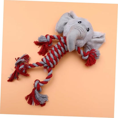 Pet Woven Cotton Rope for Dogs Plush Chew Resistant Educational Playing for Teeth Cleaning Boredom Relief and Interactive Fun