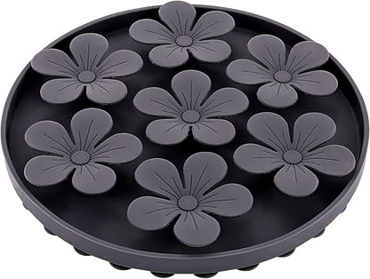 Slow Feeder,Cat Help Slow Down Eating Speed Cut Flower Silicone Rubber Cute Slow Feeder for Puppy/Cat/Dog