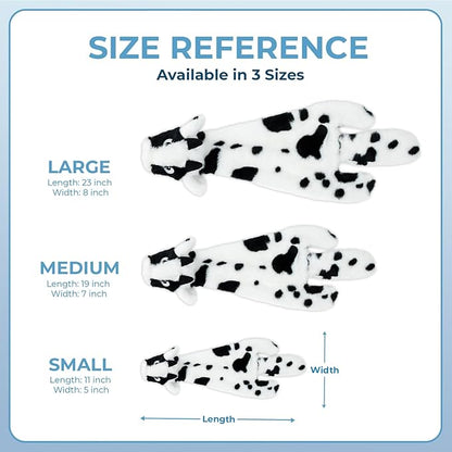 Best Pet Supplies Squeaky Dog Toys with Soft Durable Fabric for Small, Medium and Large Pets Interactive Toy for Indoor Play, Supports Active Biting and Play - Cow, Small