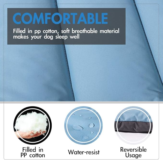 CHEERHUNTING Outdoor Dog Bed, Waterproof, Washable, Large Size, Durable, Water Resistant, Portable and Camping Travel Pet Mat