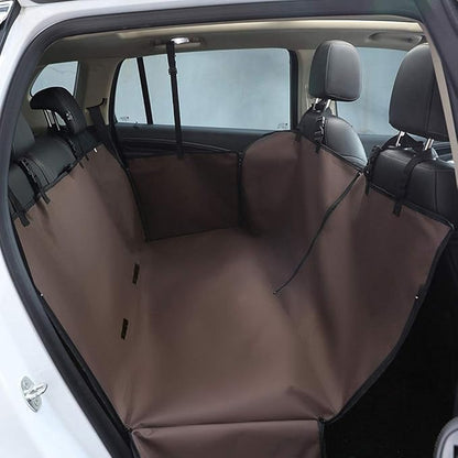 Dog Car Seat Cover - Heavy Duty Dog Hammock with Side Flaps - Waterproof/Scratch Proof/Nonslip Padded Pet Seat Cover - Universal fits All Cars