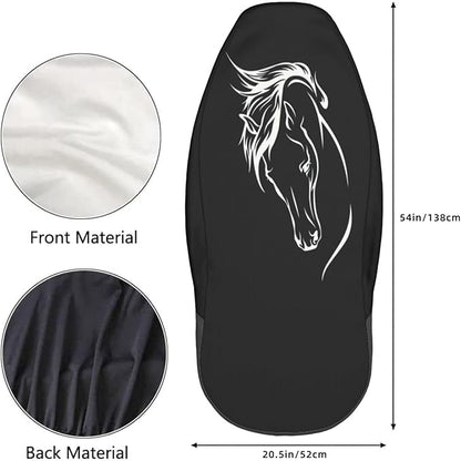 Foruidea Horse Head Car Seat Covers Universal 2 Pcs Auto Front Seat Cover Fit Most Cars,SUV,Sedan,Trucks