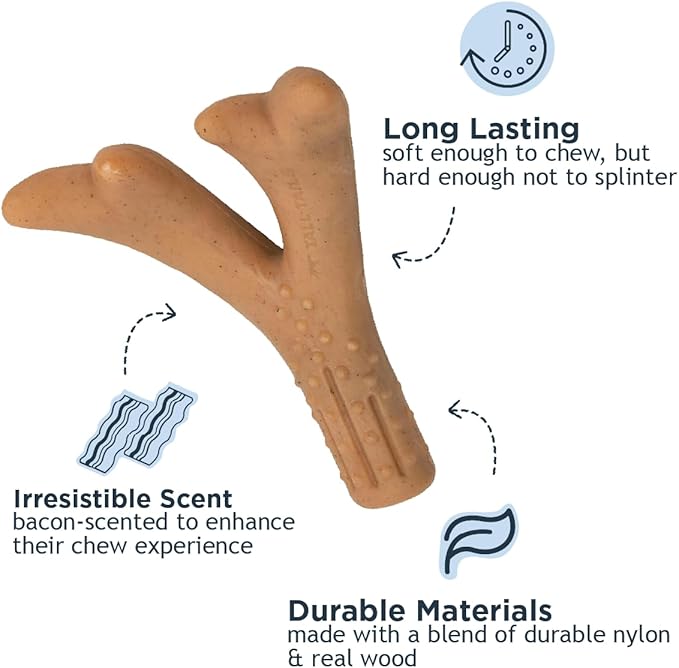 Tall Tails Bacon Scented Antler Chew Toy for Dogs, Medium