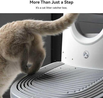 Cat Steps with Storage, Sturdy & Stable Kitty Ramp for Automatic Self-Cleaning Litter Box