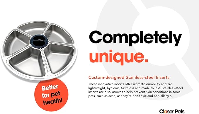 Cat Mate Stainless Steel Bowl Inserts - Replacement Bowls for 5-Meal C500 Automatic Pet Feeder (Pack of 5)