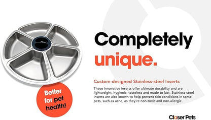 Cat Mate Stainless Steel Bowl Inserts - Replacement Bowls for 5-Meal C500 Automatic Pet Feeder (Pack of 5)