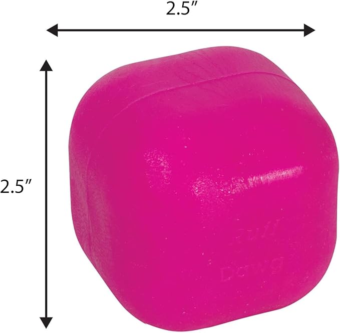 Ruff Dawg Cube Medium 2.5 Indestructible Dog Toy – Heavy-Duty Rubber Fetch & Chew Toy for Aggressive Chewers – Erratic Bounce, Floats, BPA & Latex Free – Made in USA