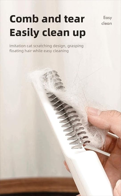 Pet Grooming Comb，Thinning & Detangling Brush with Cat-Claw Inspired Blades - Safe Dematting Tool for Long-Haired Cats/Dogs, Ergonomic Grip, Summer Cooling Solution