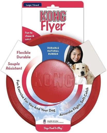 Kong Rubber Flyer,Large 2 Pack, Red