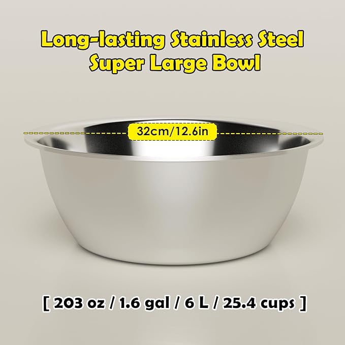 SHAINFUN 203oz Elevated Dog Water Bowl for Large Dogs with mat, Adjustable Height 10-17.8in, Tall Raised Dog Water Stand