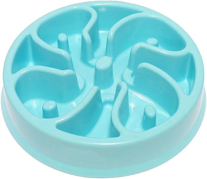 WenYing Slow Feeder Puzzle Dog Bowls, Interactive Bloat Stop Busy Bowl, Food Water Fun Feeding, Non-Slip Anti Choke Healthy Diet Bowls (Blue 1)