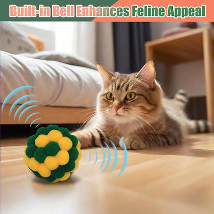 Cat Balls, 2 Inches Soft Fuzzy Balls, 6-Pack Large Ball Toys for Cat Kitten