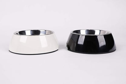 Pet Bowls Stainless Steel Dog Cat Pet Bowl Universal Pet Water and Food Bowls 4 Sizes and 5 Colors Available (M, White)