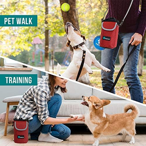 PetAmi Dog Treat Pouch, Large Hands-Free Training Bag, Red - Image 5