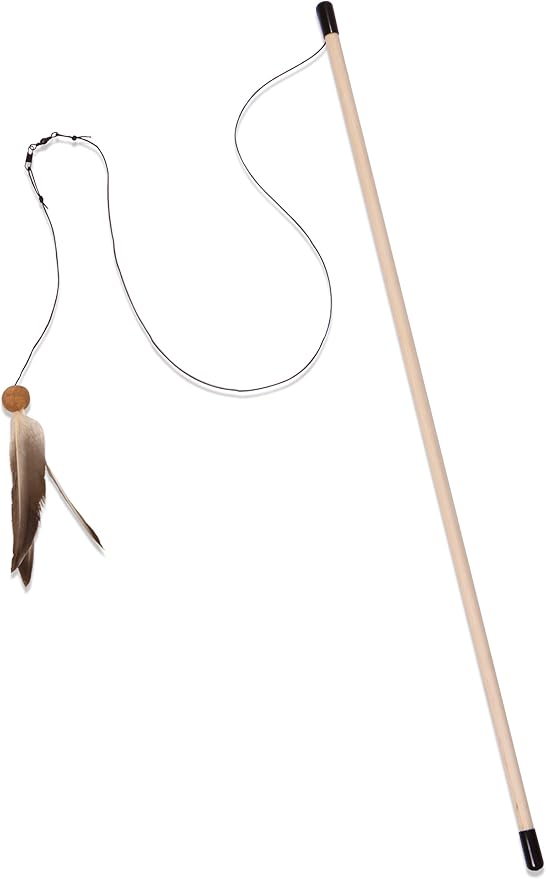 from The Field | Freddy's Feather Wand Interactive Cat Toy | Natural Duck Feather & Cork Ball for Cats | Eco-Friendly, Safe, and USA-Made | Engaging Play for Indoor Cats | Encourages Exercise