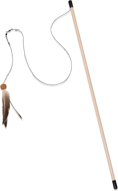 from The Field | Freddy's Feather Wand Interactive Cat Toy | Natural Duck Feather & Cork Ball for Cats | Eco-Friendly, Safe, and USA-Made | Engaging Play for Indoor Cats | Encourages Exercise