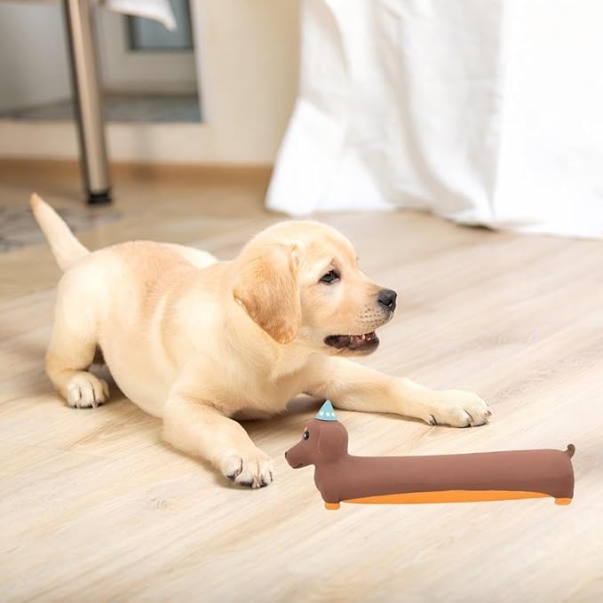Interactive Dog Toys for Small Dogs Medium Dog Interactive Squeaky Dog Toy -Soft Latex, Cartoon Design, Bite-Resistant Soft Chew for Puppy Teething or Play