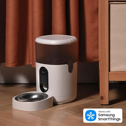 Aqara Smart Pet Feeder C1, REQUIRES AQARA Zigbee 3.0 HUB, Automatic Feeder for Cats and Dogs, Auto Cat Food Dispenser with APP Control, Can be Controlled by Google, Alexa, Siri, Works with SmartThings