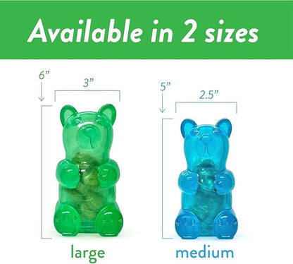 Spunky pup Spunky Bear Interactive Dog Toys with Treats Included - Treat-Holding Puzzle for Boredom & Stimulation - Peanut Butter Flavor - Dishwasher Safe - Assorted Neon Colors- Large