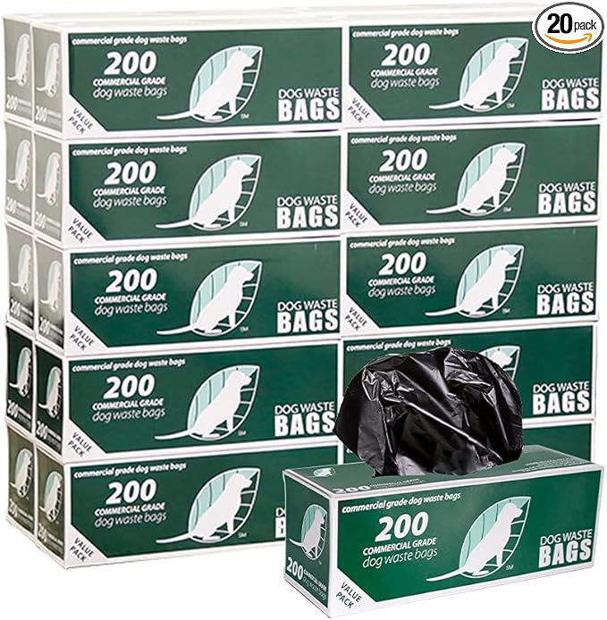 Zero Waste USA - OLD listing - NEW Listing Available - 4,000 Commercial Grade, non-branded, Dog Waste Station Refill Roll Bags - 40% Thicker competitor brands Roll Bags - Fits Any Dog Waste Station