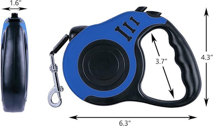 Retractable Dog Leash 16ft, Tangle-Free Expandable Leash for Medium Dogs Up to 33lbs, Easy-Adjust Lock & Anti-Slip Handle for Safe Walks