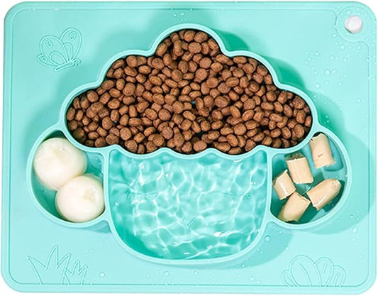 Dog Bowls Dog Food Bowls, Slow Feeder Dog Bowls with Skid Resistant Silicone Mat for Food&Water, No Spill&Non-Skid, Pet Puppy Bowls Dog Dishes for Small Medium Dogs&Cats.