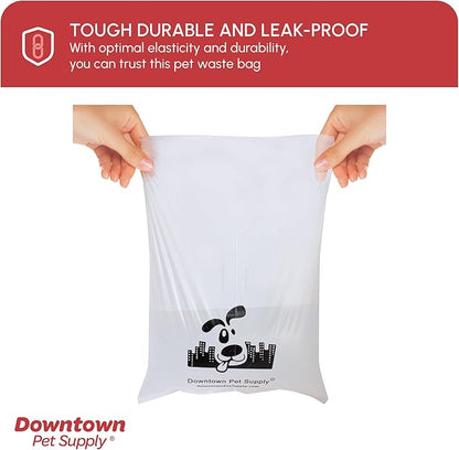 Downtown Pet Supply Scented Poop Bags for Dogs with Dispenser, 500 Count - Leak-Proof Dog Waste Bags and Bone-Shaped Dog Poop Bags Holder for Leash - Lavender Scented, 12.5" x 8.5"
