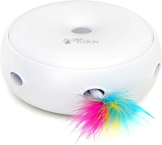 PetFusion Ambush Interactive Cat Toys for Indoor/Outdoor Activity - New & Improved Cat Feather Toys Replacement Feathers Available