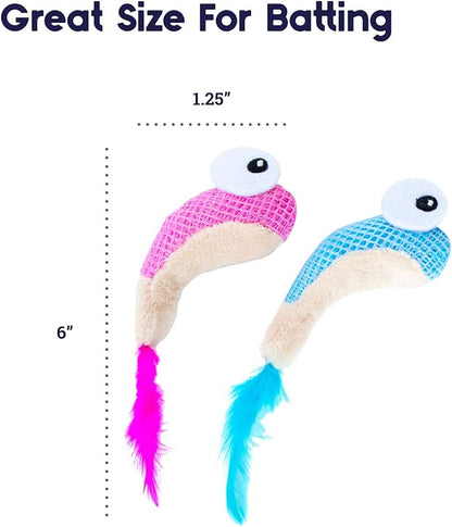 Catstages Petstages Dental Shrimpies Catnip Cat Chew Toy - 2 Pack