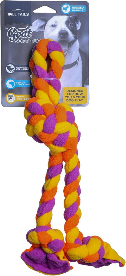 Tall Tails G.O.A.T. Greatest of All Toys Braided Soft Tug Toy for Dogs