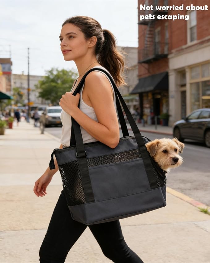 Dog Purse Carrier for Small Dogs with Pocket,Dog Carriers Soft Sided,Pet Carrier Purse for Puppy and Cats Up to16 lbs,Dogs and Puppies Tote Bag Carrier,Collapsible Travel Puppy Carrier