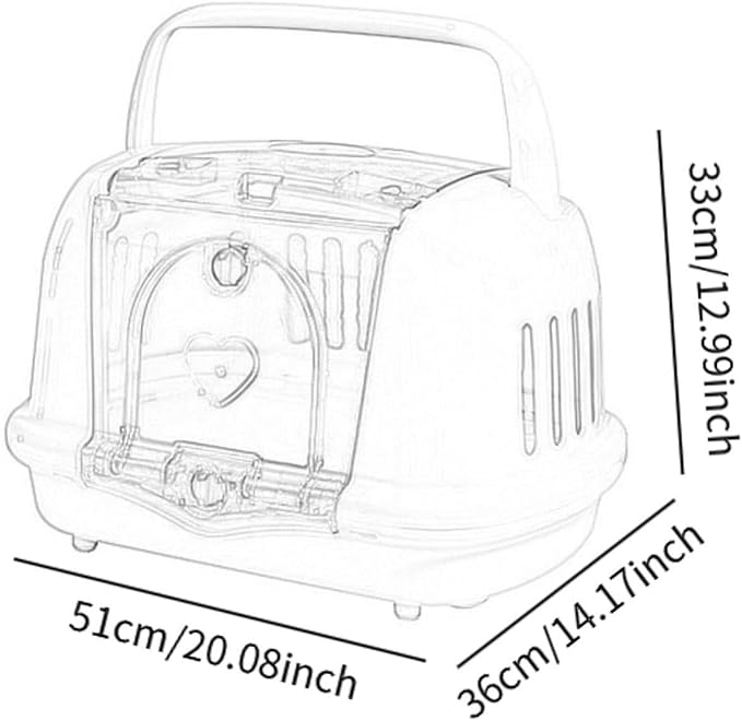 Dog Kennel Pet Carrier Lightweight Hard Sided for Dog Cat Kitten Camping, Brown
