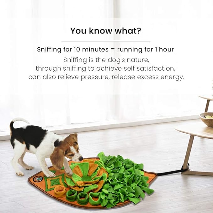 AWOOF Snuffle Mat for Dogs, Dog Cats Nosework Feeding Mat, Pet Interactive Dog Puzzle Toys Encourages Natural Foraging Skills for Training and Stress Relief