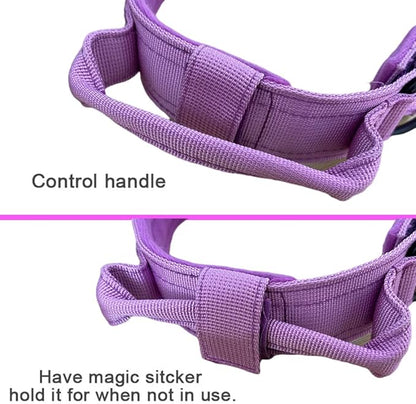 Xqpetlihai Tactical Dog Collar Adjustable Military Nylon Dog Collar with Control Handle and Heavy Duty Metal Buckle for Medium and Large Dogs (Purple,L)