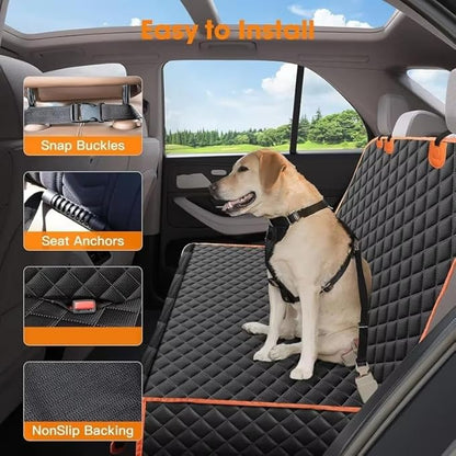 Dog Car Seat Cover for 2019-2023 2024 2025 Chevy Chevrolet Blazer, Waterproof 4-Layer Back Seat Protector Non-Slip Pet Bench Cover with Safety Belt